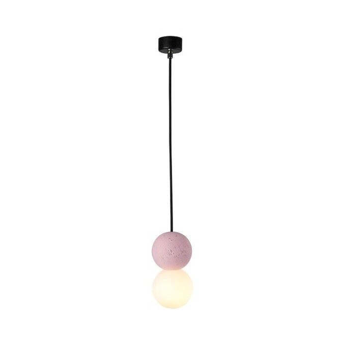 Lampe Suspendue Géométrique en Béton et Verre