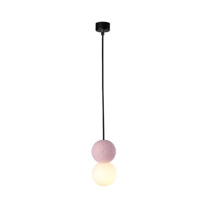 Lampe Suspendue Géométrique en Béton et Verre