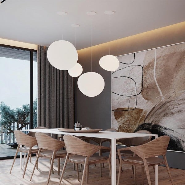 Luminaire Suspendu Verre Élégant – Design Épuré, Éclairage Chaud, Tailles Variées - Foivo