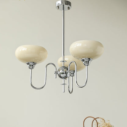 Luminaire Élégant en Verre et Acier – Décoration Intérieure Chic