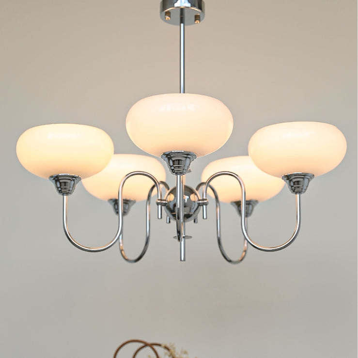 Luminaire Élégant en Verre et Acier – Décoration Intérieure Chic