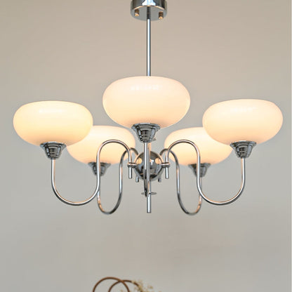 Luminaire Élégant en Verre et Acier – Décoration Intérieure Chic