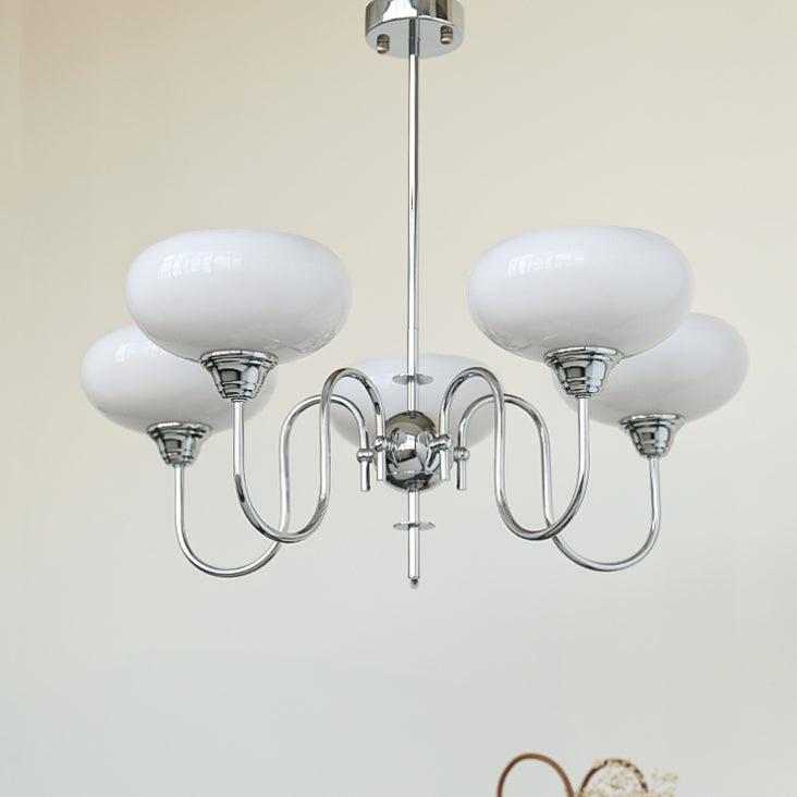Luminaire Élégant en Verre et Acier – Décoration Intérieure Chic