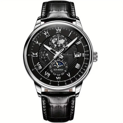 Montre Homme Étanche avec Cadran Rond et Bracelet Robuste