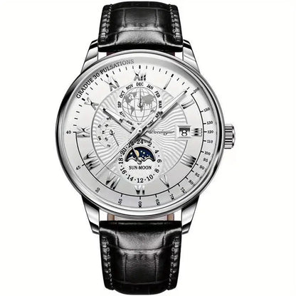 Montre Homme Étanche avec Cadran Rond et Bracelet Robuste - BlxckFR