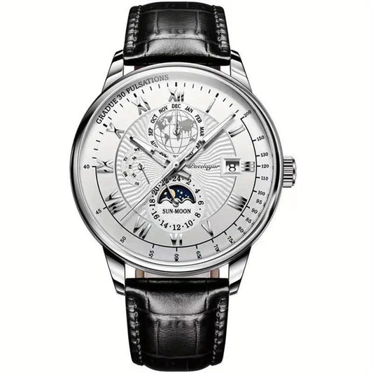 Montre Homme Étanche avec Cadran Rond et Bracelet Robuste - BlxckFR