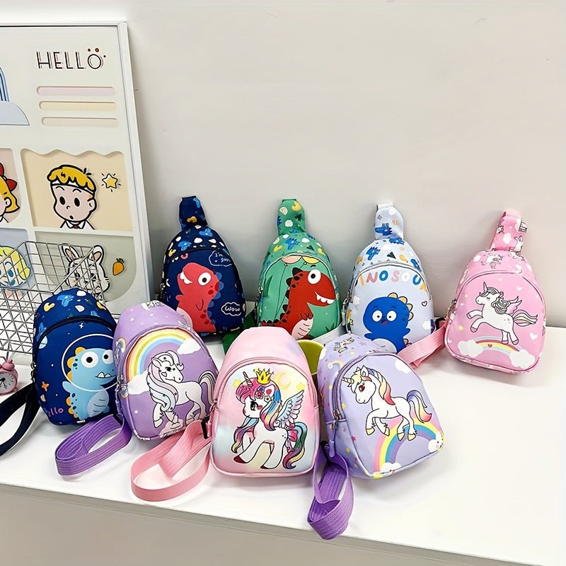 Sac Bandoulière Enfant Mini Motifs Licorne et Dinosaure - Foivo