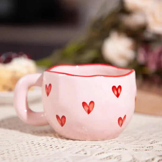 Tasse en Porcelaine Cœur Amour, Design Doux 220ml - Foivo