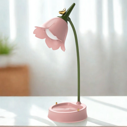 Lampe de Table Florale LED en Plastique Dur - BlxckFR