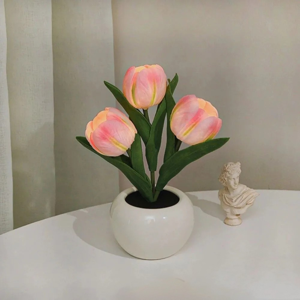 Lampe de Table LED Fleurale Décoration Moderne