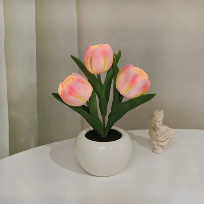 Lampe de Table LED Fleurale Décoration Moderne