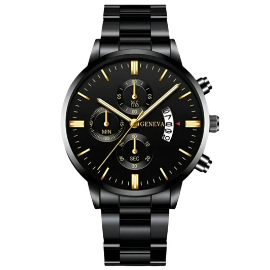 Montre Écran Rond Design Élégant Calendrier - BlxckFR