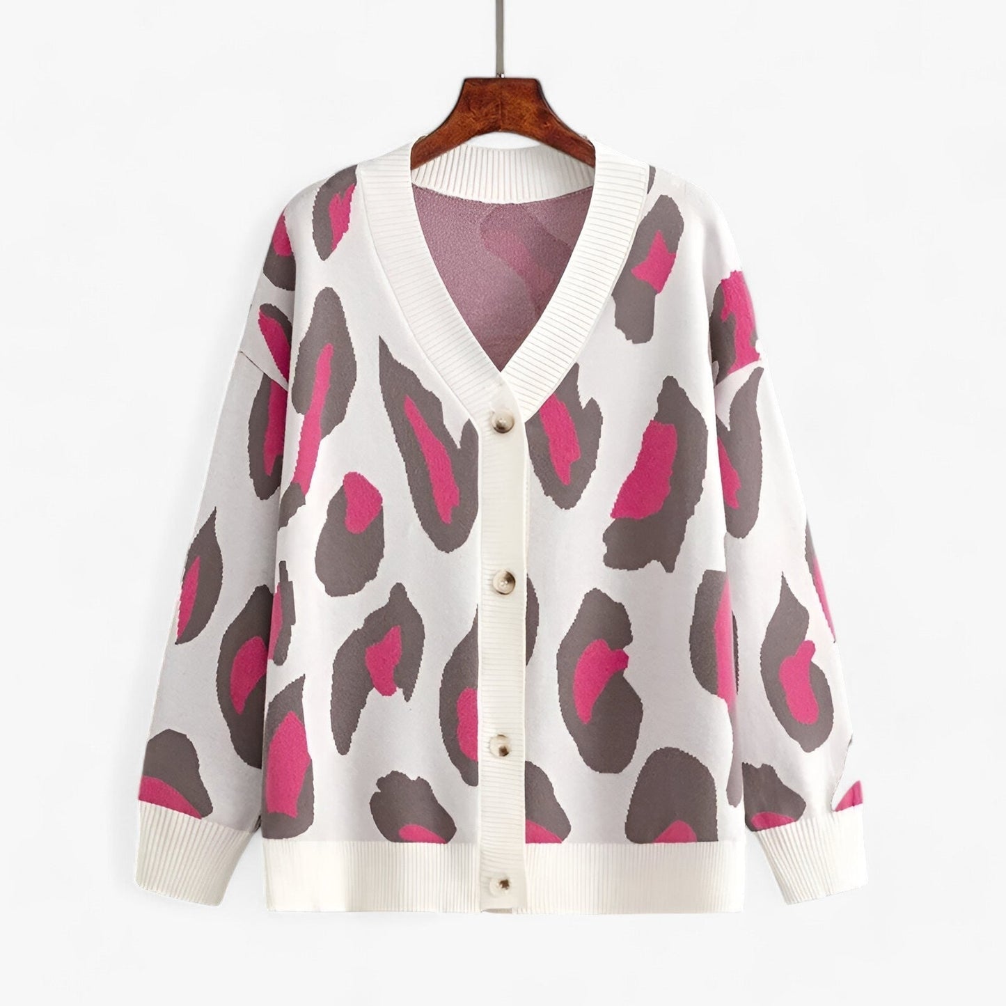 Cardigan détendu Col en V Féminin