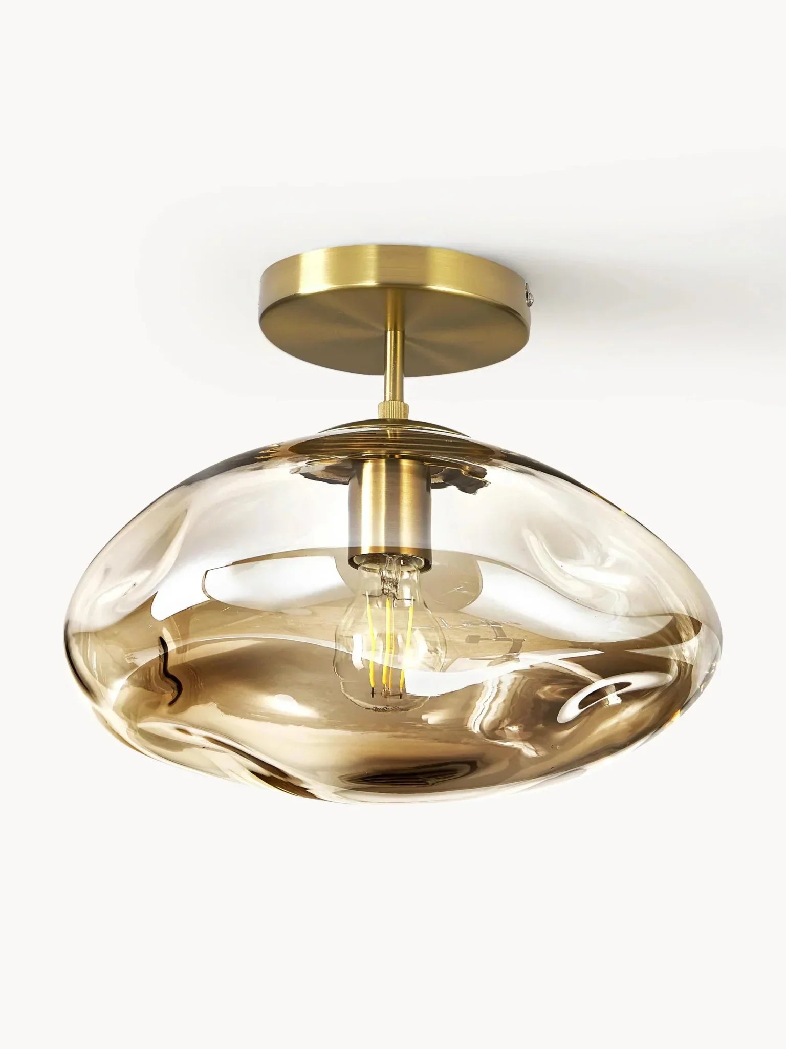 Luminaire Plafond en Verre Noir Élégant - blxckfr