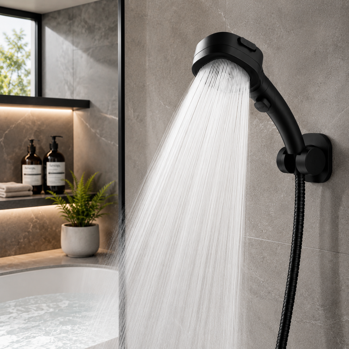 Pommeau de douche Haute Pression avec Economiseur deau - Foivo