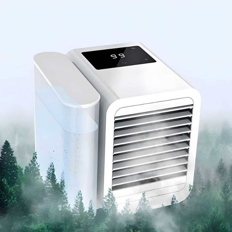 Climatiseur Portable Silencieux - Réservoir 1L pour Refroidissement Rapide - Foivo