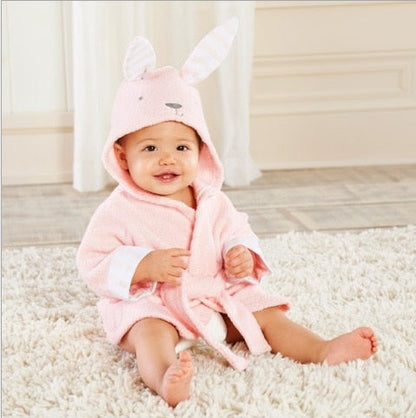 Peignoir de Bébé en Coton Capuchon Animalier