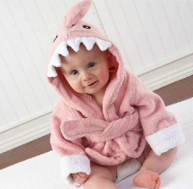Peignoir de Bébé en Coton Capuchon Animalier