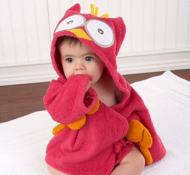 Peignoir de Bébé en Coton Capuchon Animalier