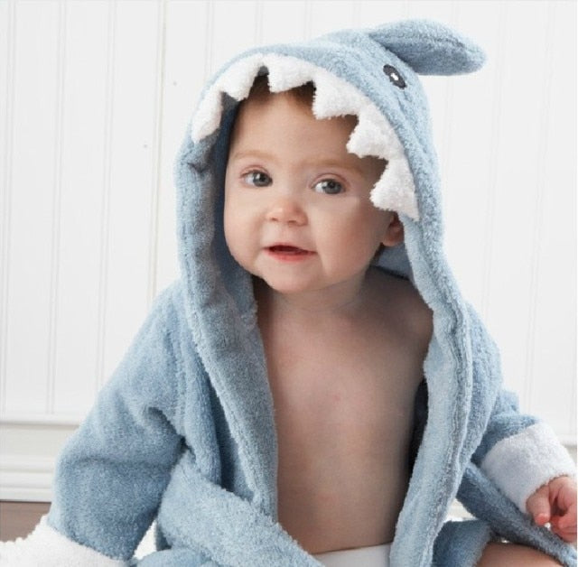 Peignoir de Bébé en Coton Capuchon Animalier - BlxckFR