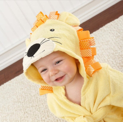 Peignoir de Bébé en Coton Capuchon Animalier