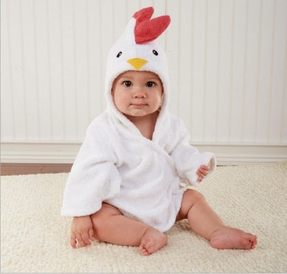 Peignoir de Bébé en Coton Capuchon Animalier