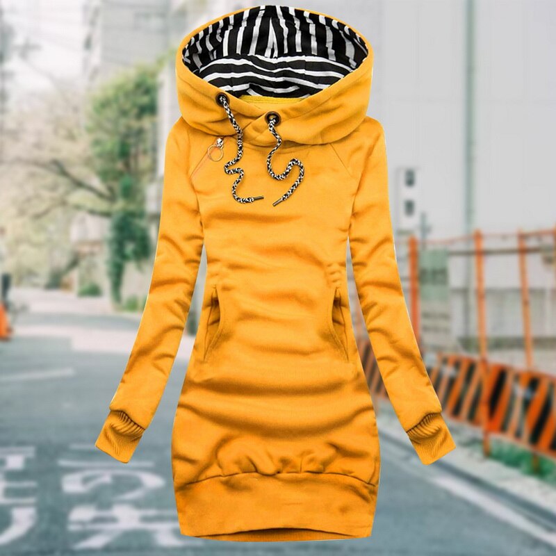 Veste femme décontractée avec capuche et poches côtés - BlxckFR
