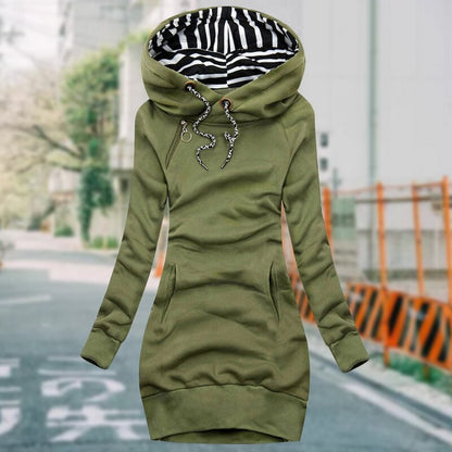 Veste femme décontractée avec capuche et poches côtés