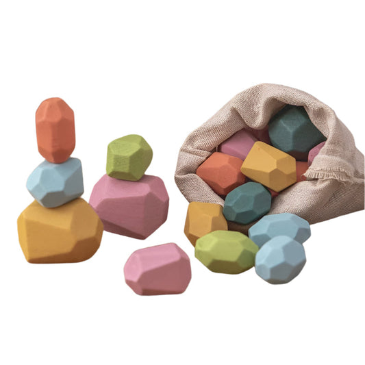 Jeux d'Équilibre Bois - 18 Blocs de Construction pour Enfants - BlxckFR