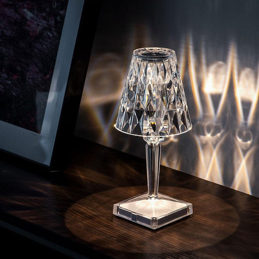 Lampe de Table Cristal Acrylique Tactile Rechargeable - BlxckFR