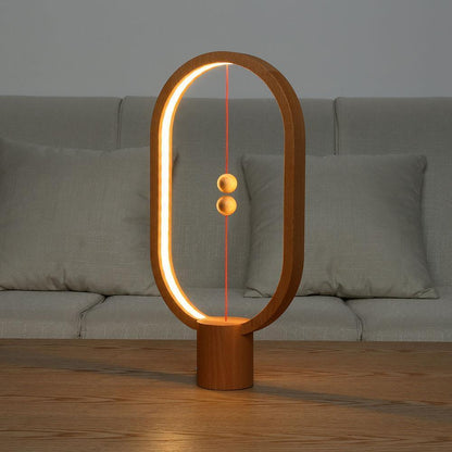 Lampe de Table en Bois avec Interrupteur Magnétique