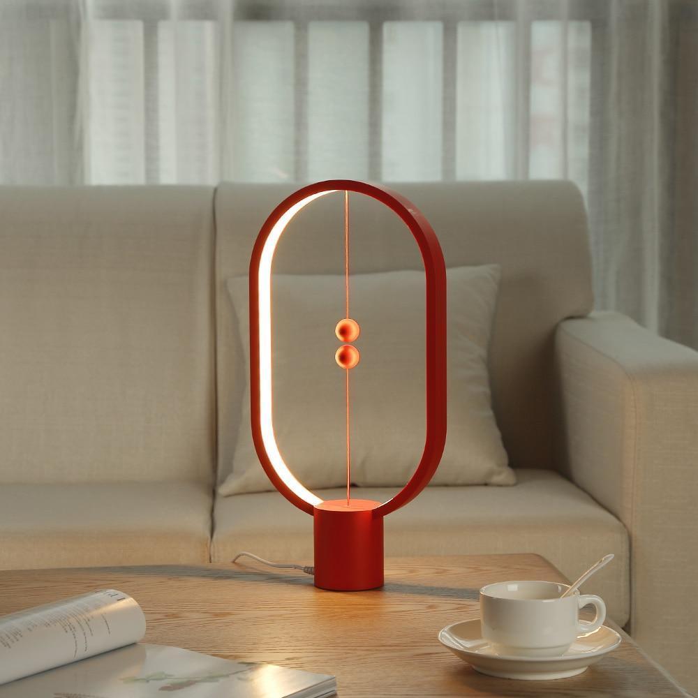 Lampe de Table en Bois avec Interrupteur Magnétique