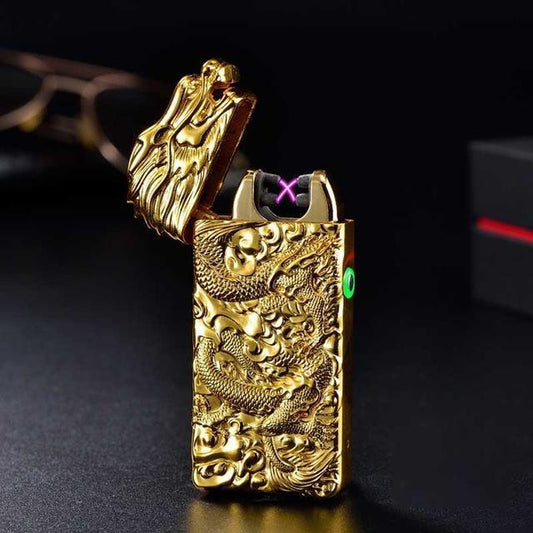 Allumeur Réchargeable Gravé Dragon Flamme - BlxckFR