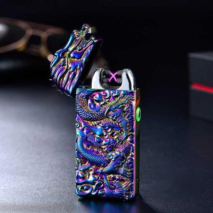 Allumeur Réchargeable Gravé Dragon Flamme