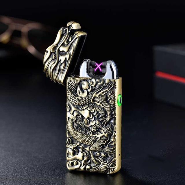Allumeur Réchargeable Gravé Dragon Flamme