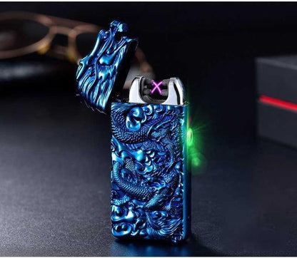 Allumeur Réchargeable Gravé Dragon Flamme