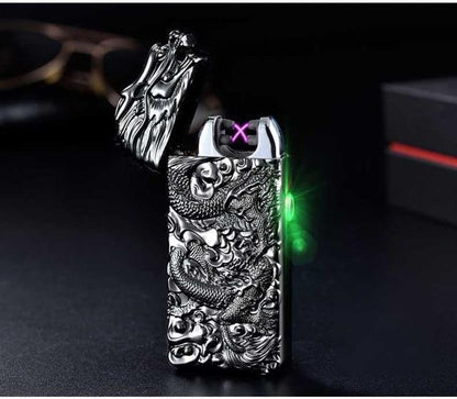 Allumeur Réchargeable Gravé Dragon Flamme