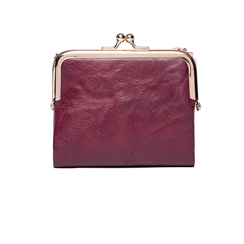 Portefeuille Cuir Classique à Fermeture Antique