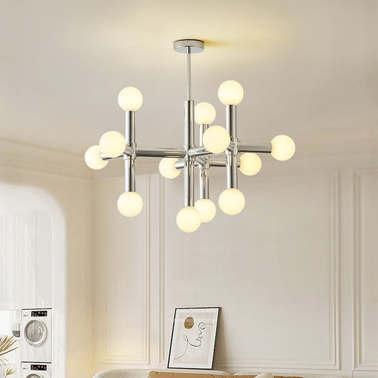 Luminaire Suspendu en Verre – Boules de Verre Élégantes et Chrome Brillant - Foivo