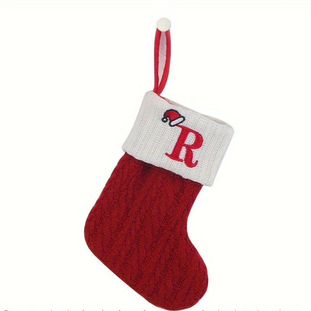 Chaussette de Noël Tricotée Personnalisée Décorative
