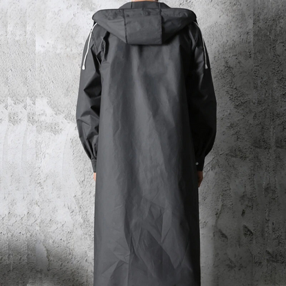 Veste de pluie imperméable unisexe à capuche coupe droite