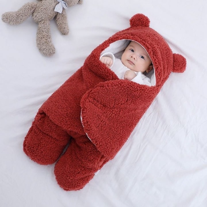 Couverture Bébé Polaire Capuche Douillette