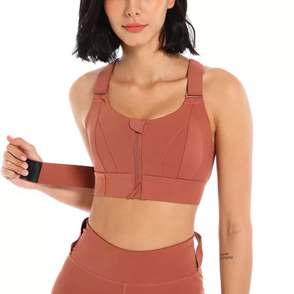 Soutien-Gorge de Sport Décontracté à Fermeture Éclair