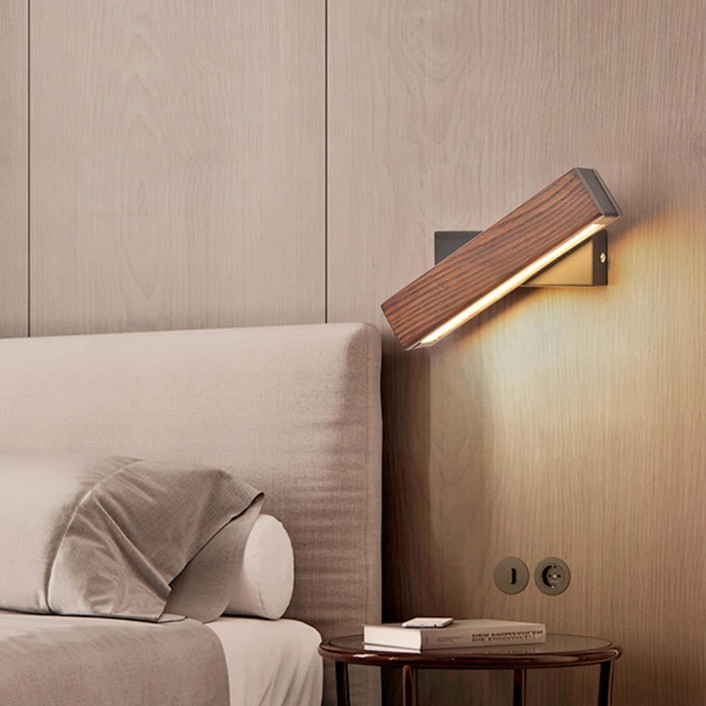 Lampe Murale Design LED Bois et Acier - Éclairage Chic pour Maison - Foivo