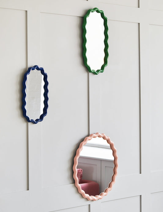 Miroir Rond Déco Ondulé Moderne - BlxckFR
