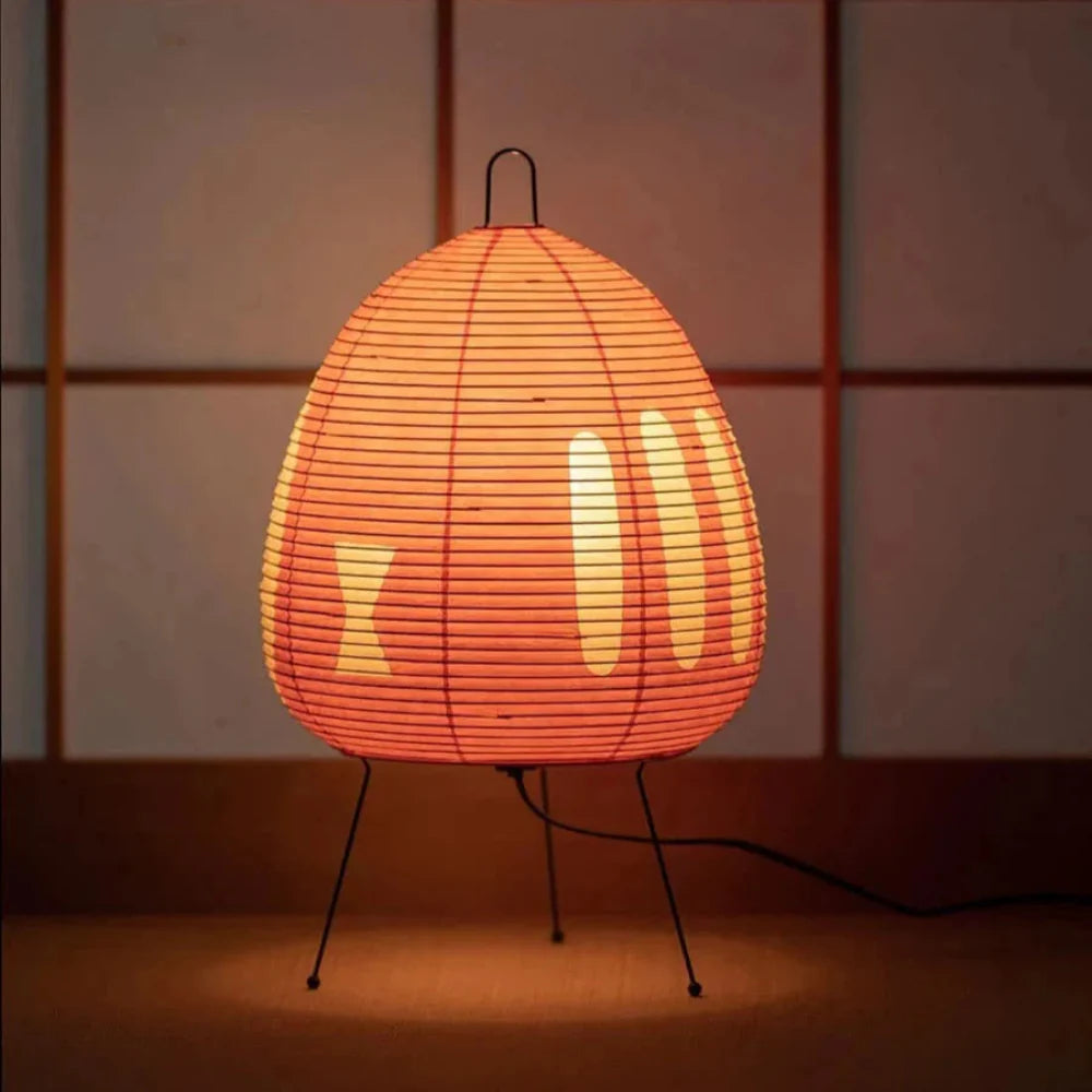 Lampe de Table Élégante Lumière Douce en Papier Japonais