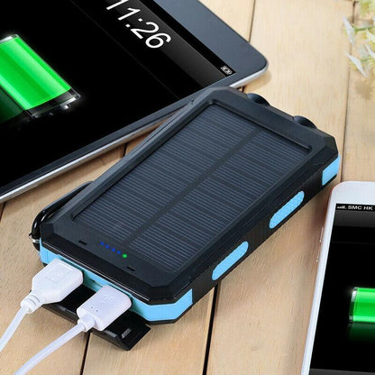 Batterie Solaire Puissante 20000mAh avec LED et Étanchéité