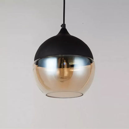 Lampe Industrielle Élégante en Métal et Verre