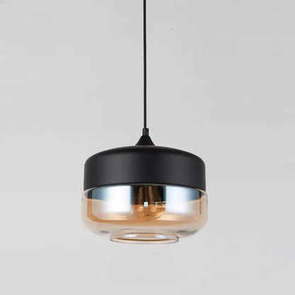 Lampe Industrielle Élégante en Métal et Verre