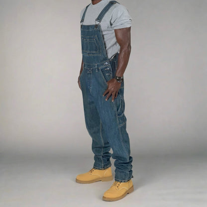 Salopette Homme Coton Poches Fonctionnelles Coupe Décontractée